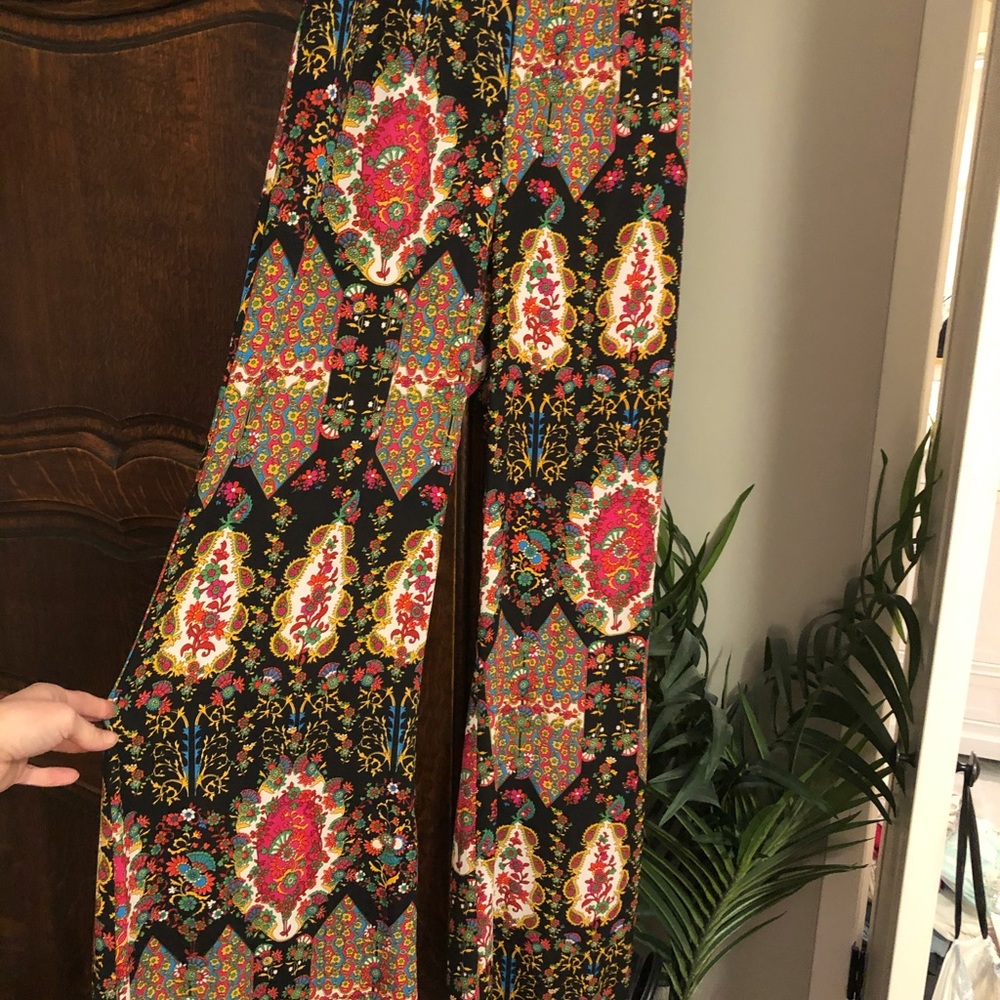 High wasted patterned pants